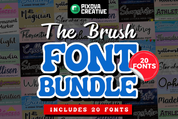 20 Crafty Brush Bundle: A Versatile Typeface for Web Design