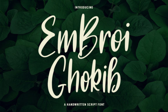Embroi Ghokib: A Script Font for Handmade Brands