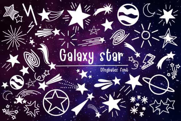 Galaxy Star Font: Cosmic Design Power