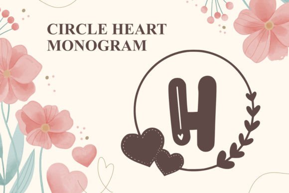 Monogram Circle Heart: A Timeless Decorative Font for Branding