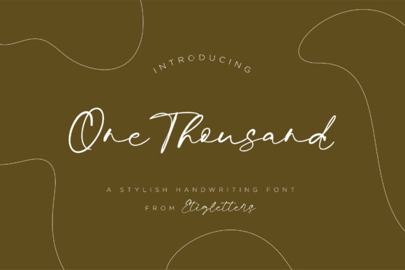 One Thousand: A Delicate Script Font for Elegant Branding