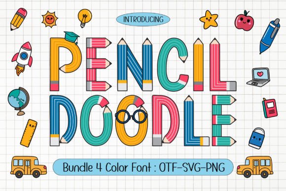 Pencil Doodle: A Playful Typeface for Back-to-School Campaigns