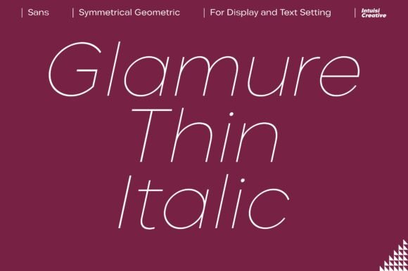 Refining Editorial Style with Glamure Thin Italic Typeface