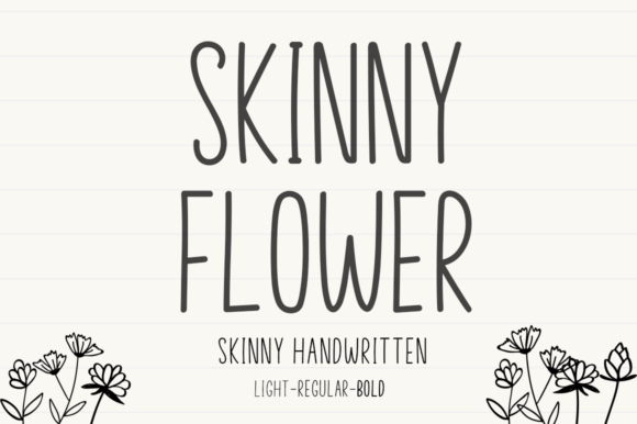 Skinny Flower: A Handwritten Typeface for Modern Web Design