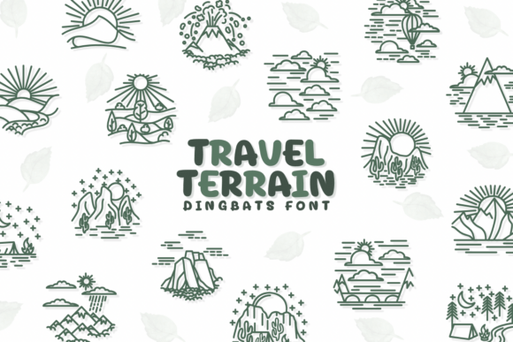 Travel Terrain Font for Creative Makers
